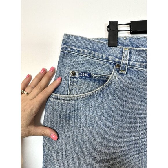 Vintage Lee Relaxed Fit Straight Leg jeans mens size 36 x 30 Light Wash - Picture 12 of 12